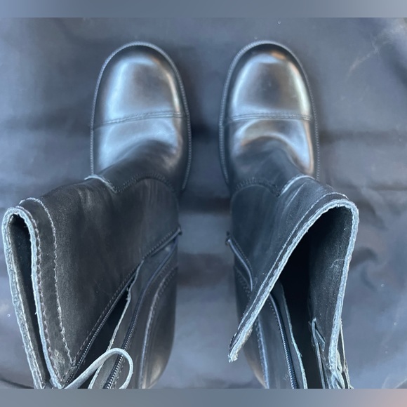 New Nine West Bredeo Leather Inside Zipper Tie Detail Hi Heel Ankle Boot 10M 10 - Picture 4 of 14